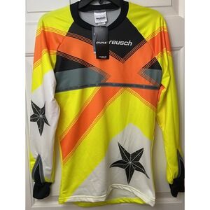Reusch Cross Star Goalkeeper Jersey Yellow/Orange Size Adult SMALL New NWT